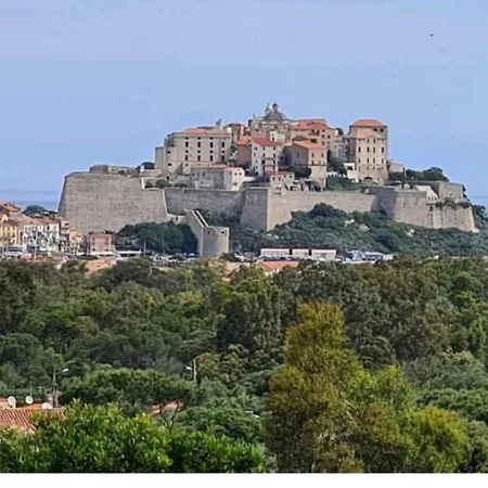 130M2 Qui Surplombe La Baie De Calvi Vue Citadelle Villa Exterior photo